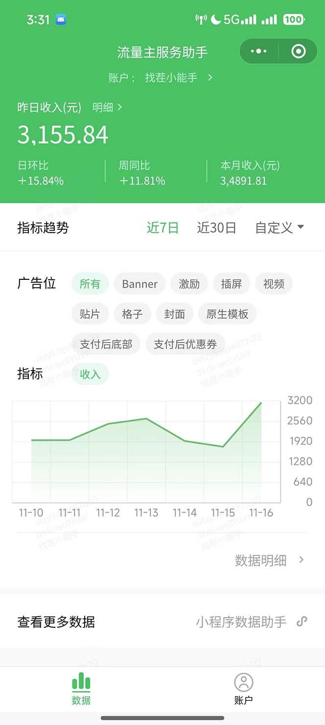 (13362期)微信小程序撸广告6.0升级玩法,全新变现方式,日均收益2000+