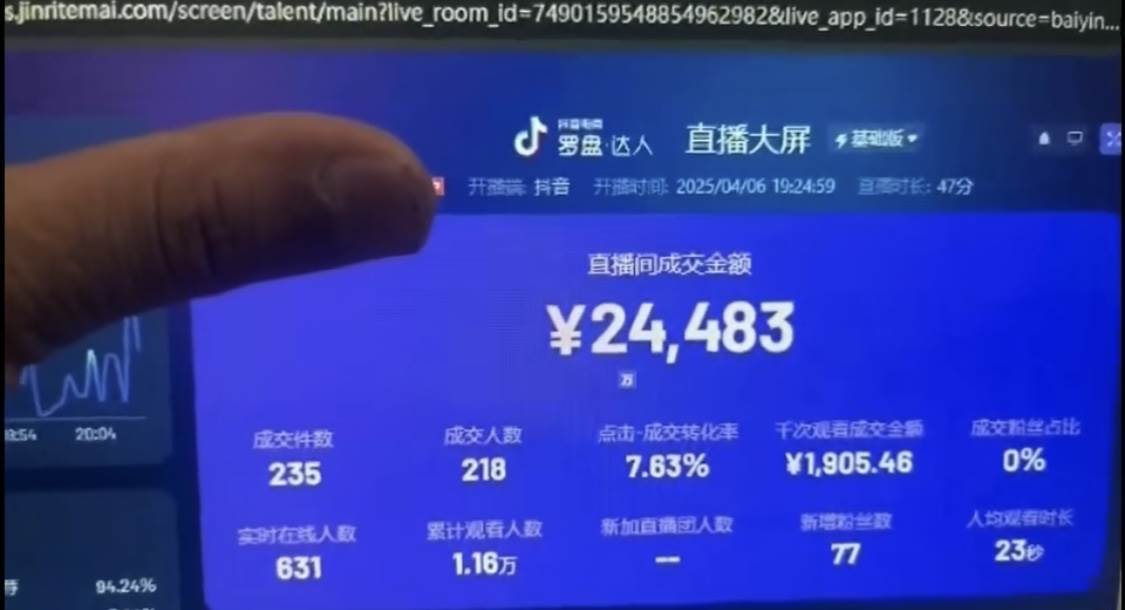 (14509期)抖音破价直播,靠不露脸读稿子, 日入多张,100%起号