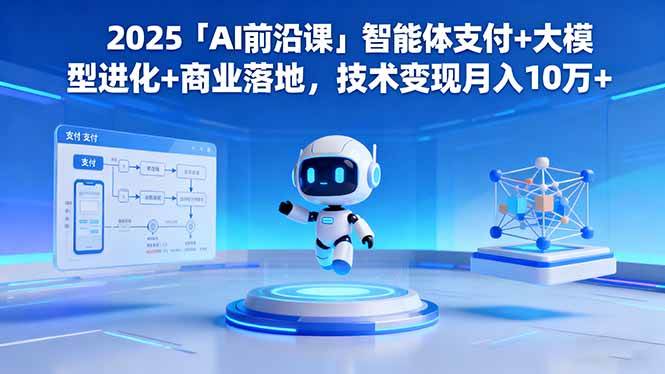 2025「AI前沿课」智能体支付+大模型进化+商业落地,技术变现月入10万+-宇文网创