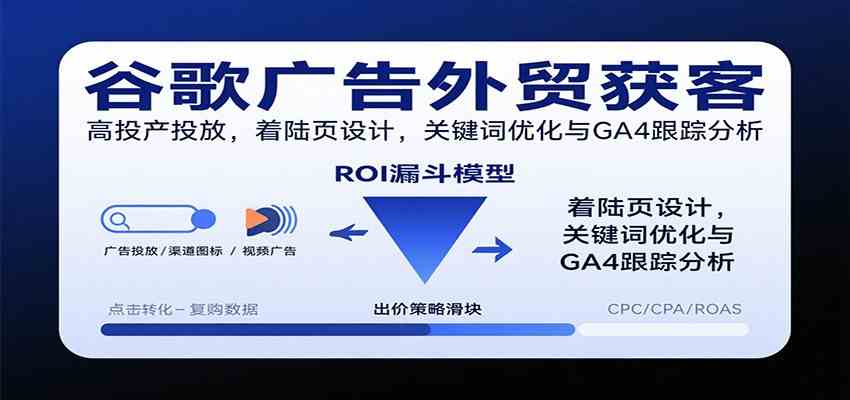谷歌广告外贸获客,高投产投放,着陆页设计,关键词优化与GA4跟踪分析-宇文网创