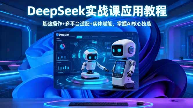 DeepSeek实战课应用教程、基础操作+多平台适配+实体赋能,掌握AI核心技能-宇文网创