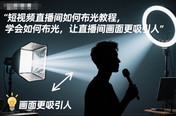 短视频直播间如何布光教程,学会如何布光,让直播间画面更吸引人-宇文网创