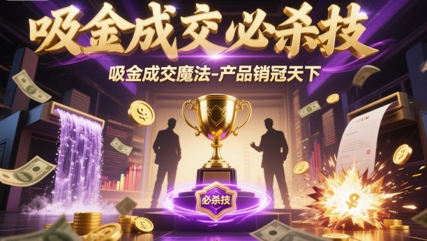 吸金成交必杀技,吸金成交魔法-产品销冠天下-宇文网创