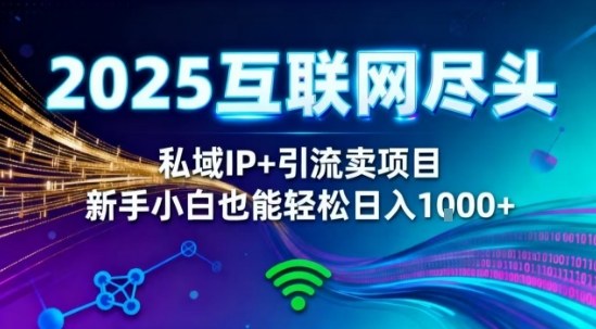 2025网创尽头王炸项目!私域IP+精准引流,新手小白在家躺賺日入1k,零经验也能上手【揭秘】-宇文网创