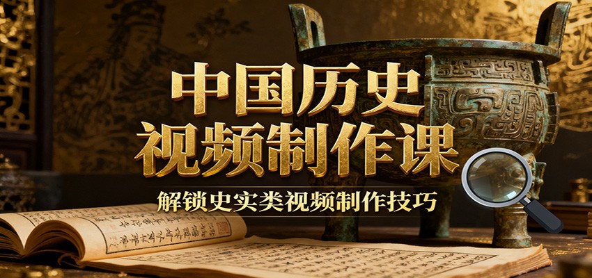 中国历史视频制作课:疆域地图集+参考文案+练习素材,解锁史实类视频制作技巧-宇文网创