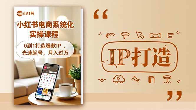 小红书流量变现系统化实操课程,0到1打造爆款IP,光速起号,月入过万-宇文网创