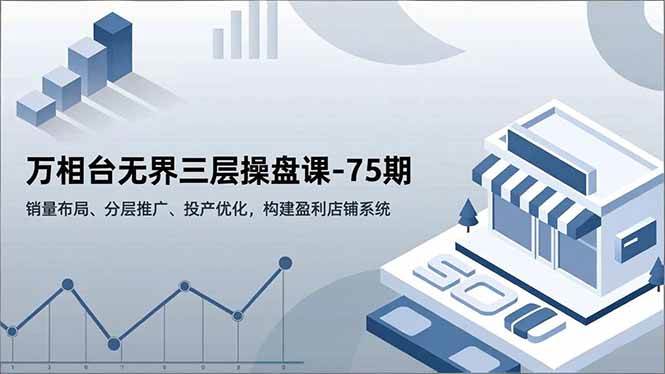 万相台无界三层操盘课-75期,销量布局、分层推广、投产优化,构建盈利店铺系统-宇文网创