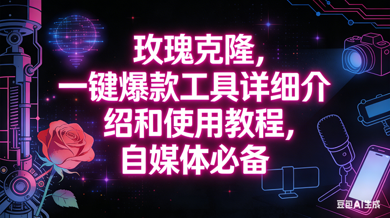 玫瑰克隆工具,自媒体必备神器,一键爆款,详细介绍和使用教程-宇文网创