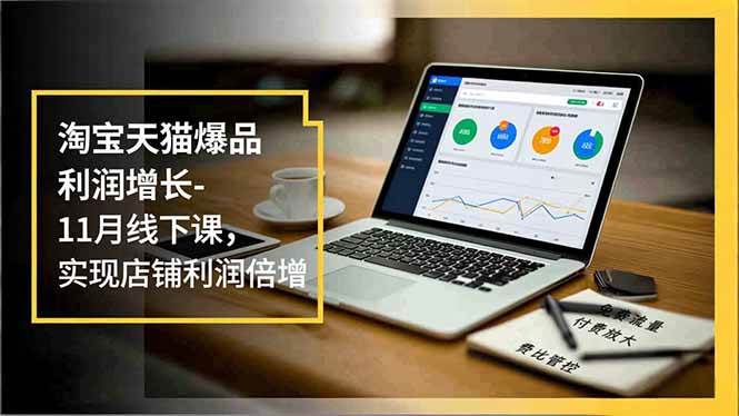 淘宝天猫爆品利润增长-11月线下课,免费流量、付费放大、费比管控,实现店铺利润倍增-宇文网创