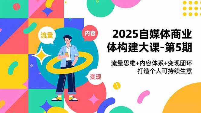 2025自媒体商业体构建大课-第5期,流量思维+内容体系+变现闭环,打造个人可持续生意-宇文网创