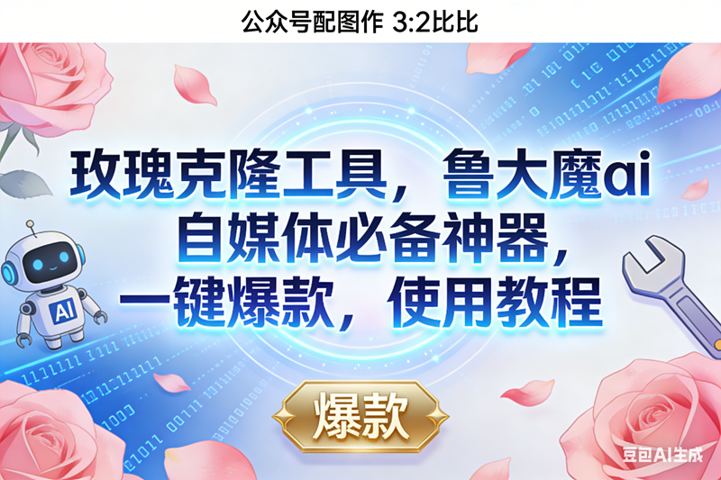 玫瑰克隆神器,鲁大魔ai,自媒体必备,一键爆款工具,详细介绍,和使用教程-宇文网创