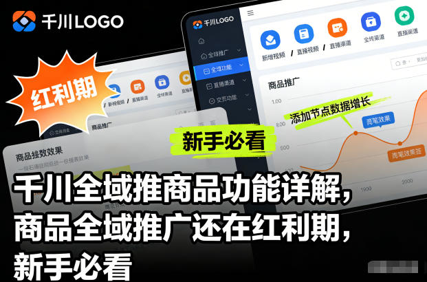 千川全域推商品功能详解,商品全域推广还在红利期,新手必看-宇文网创