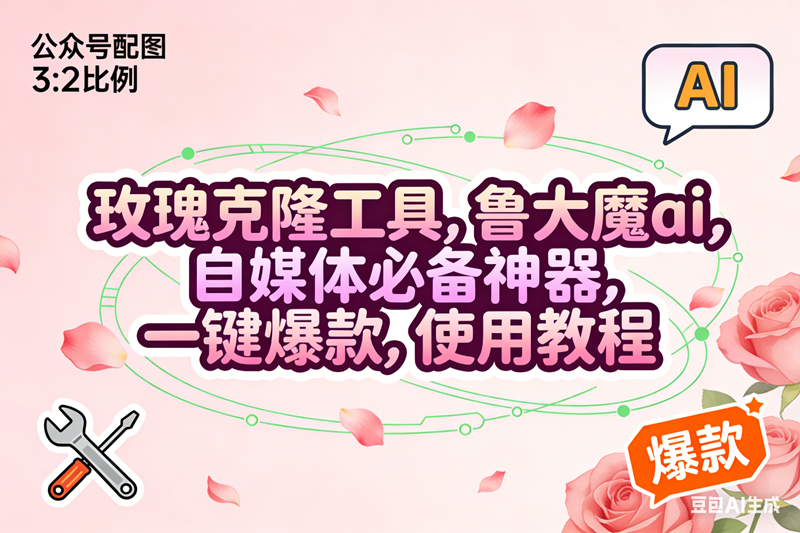 玫瑰克隆,鲁大魔ai,自媒体必备神器,一键爆款工具,详细使用教程-宇文网创