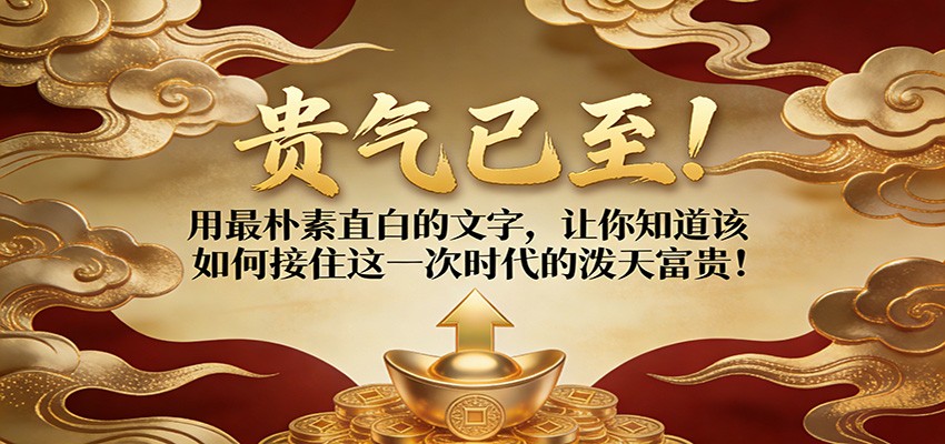 付费文章:贵气已至!用最朴素直白的文字,让你知道该如何接住这一次时代的泼天富贵!-宇文网创