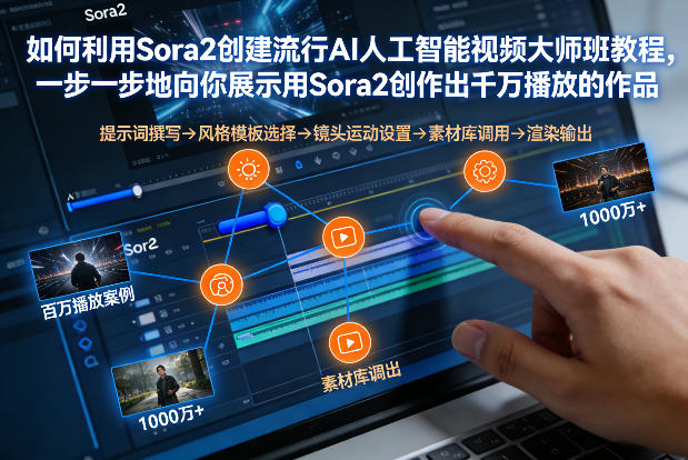 如何利用Sora2创建流行AI人工智能视频大师班,一步一步地向你展示用Sora2创作出千万播放的作品-宇文网创