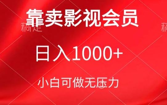 靠卖影视会员，日入1000+，落地保姆级教程，新手可学【揭秘】-宇文网创