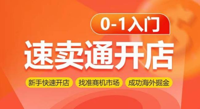 速卖通开店0-1入门，新手快速开店 找准商机市场 成功海外掘金-宇文网创