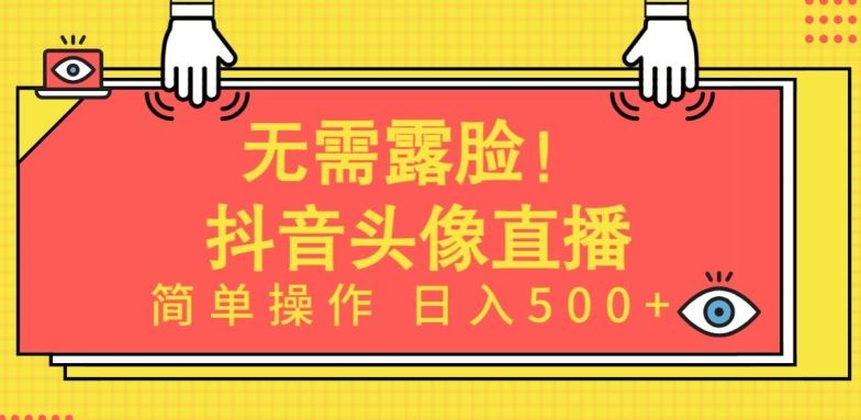 无需露脸，Ai头像直播项目，简单操作日入500+【揭秘】-宇文网创