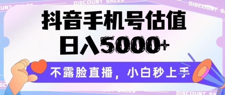 抖音手机号估值，日入5000+，不露脸直播，小白秒上手【揭秘】-宇文网创