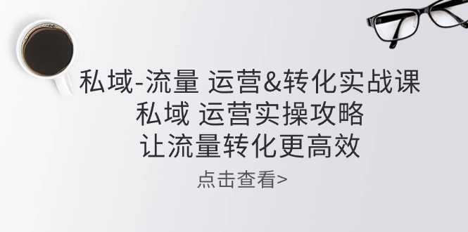 私域流量运营&转化实操课：私域运营实操攻略，让流量转化更高效-宇文网创