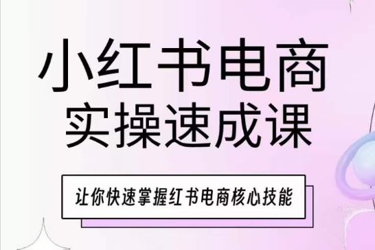 小红书电商实操速成课，让你快速掌握红书电商核心技能-宇文网创