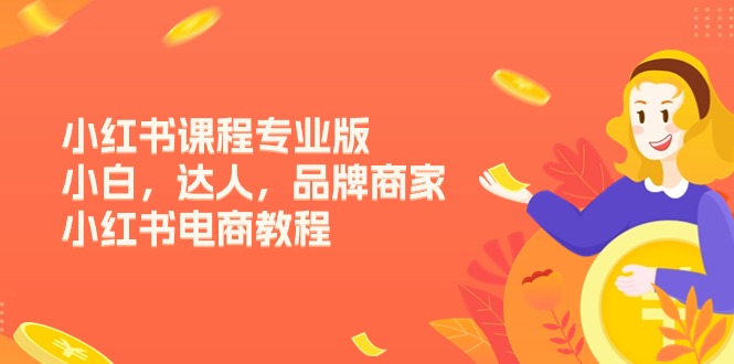 小红书课程专业版，小白，达人，品牌商家，小红书电商教程（-宇文网创