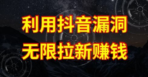 利用抖音链接漏洞，无限拉新赚钱【漏洞原理+操作流程】【揭秘】-宇文网创