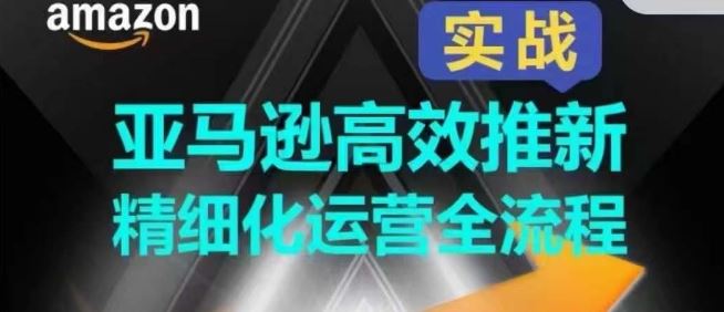 亚马逊高效推新精细化运营全流程，全方位、快速拉升产品排名和销量!-宇文网创