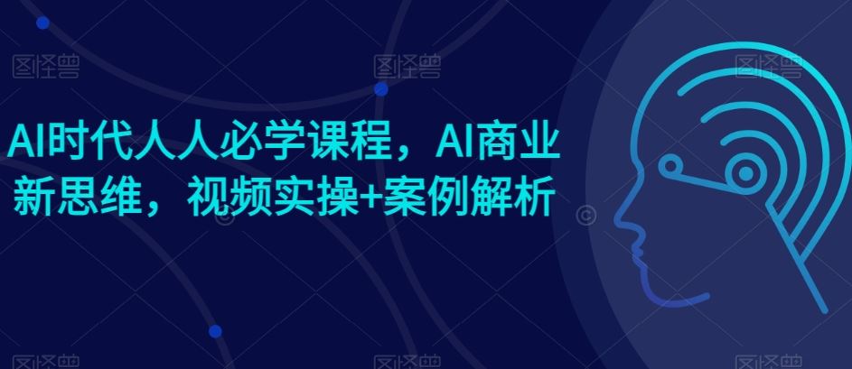 AI时代人人必学课程，AI商业新思维，视频实操+案例解析【赠AI商业爆款案例】-宇文网创