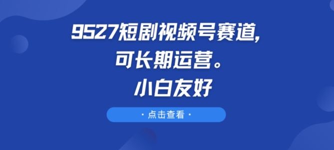 9527短剧视频号赛道，可长期运营，小白友好【揭秘】-宇文网创