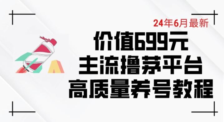 6月最新价值699的主流撸茅台平台精品养号下车攻略【揭秘】-宇文网创