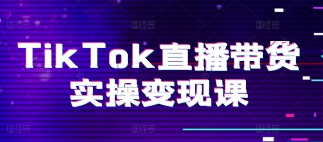 TikTok直播带货实操变现课：系统起号、科学复盘、变现链路、直播配置、小店操作流程、团队搭建等。-宇文网创