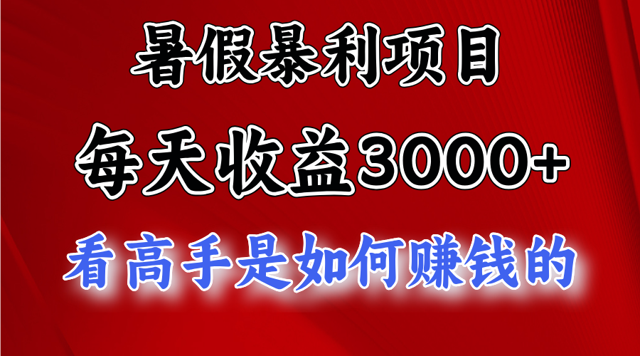 暑假暴力项目 1天收益3000+，视频号，快手，不露脸直播.次日结算-宇文网创