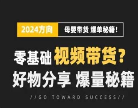 短视频母婴赛道实操流量训练营，零基础视频带货，好物分享，爆量秘籍-宇文网创