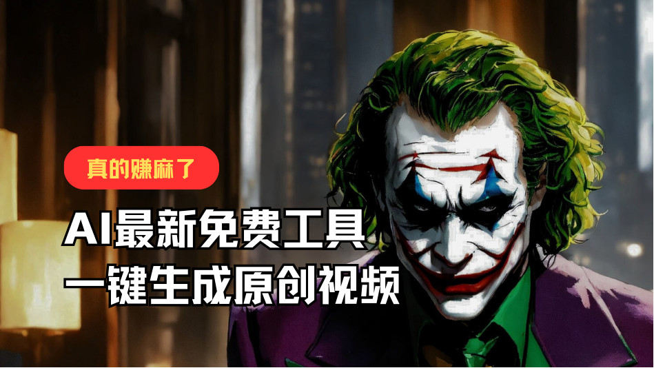 最新免费AI工具，一键生成原创视频，佛系搬运，轻松月入10000+！-宇文网创