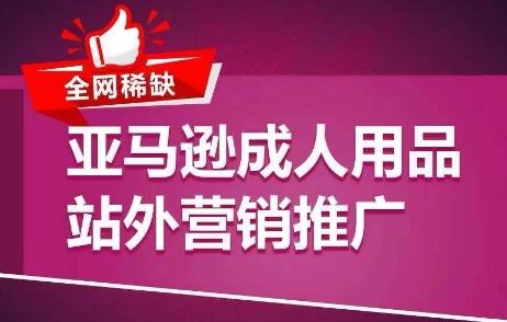 全网稀缺！亚马逊成人用品站外营销推广，​教你引爆站外流量，开启爆单模式-宇文网创