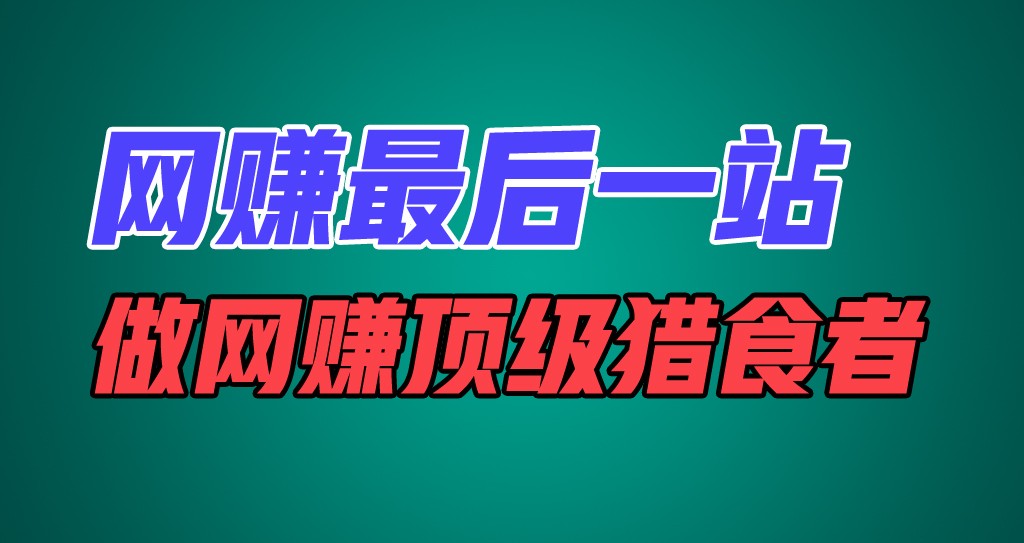 网赚最后一站，卖项目，做网赚顶级猎食者-宇文网创