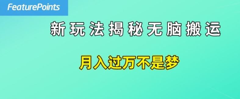 简单操作，每天50美元收入，搬运就是赚钱的秘诀【揭秘】-宇文网创