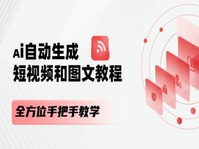 AI自动生成短视频和图文课程，全方位手把手教学-宇文网创