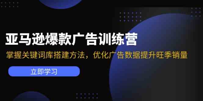 亚马逊爆款广告训练营：掌握关键词库搭建方法，优化广告数据提升旺季销量-宇文网创