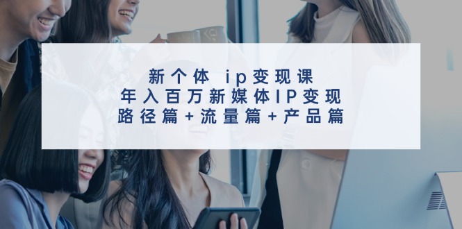 新个体ip变现课，年入百万新媒体IP变现，路径篇+流量篇+产品篇-宇文网创