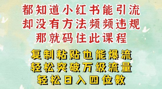 小红书靠复制粘贴一周突破万级流量池干货，以减肥为例，每天稳定引流变现四位数【揭秘】-宇文网创