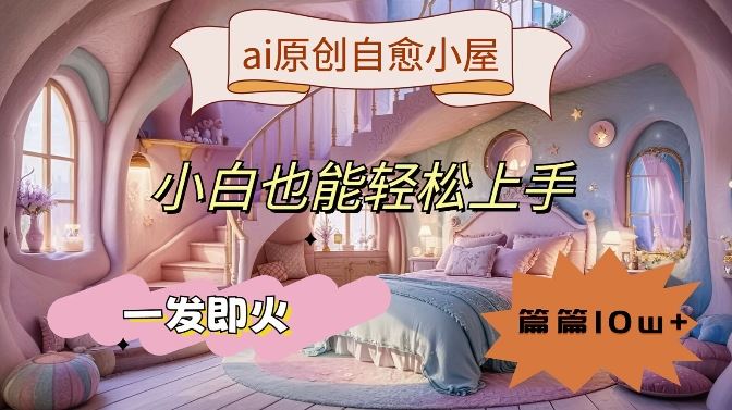 ai原创治愈小屋，小白也能轻松上手，一发即火，篇篇10w+【揭秘】-宇文网创