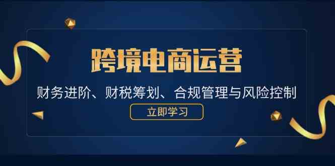 跨境电商运营：财务进阶、财税筹划、合规管理与风险控制-宇文网创