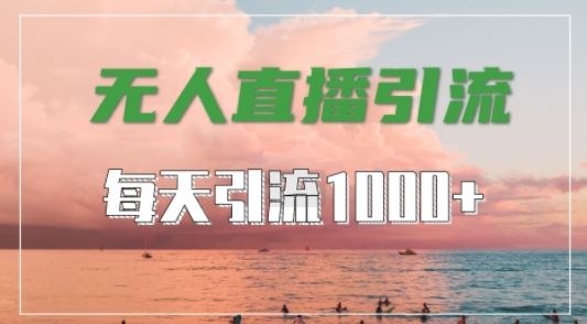 抖音快手视频号全平台通用，无人直播引流法，超暴力引流1000+高质量精准创业粉【揭秘】-宇文网创