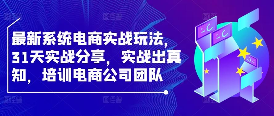 最新系统电商实战玩法，31天实战分享，实战出真知，培训电商公司团队-宇文网创