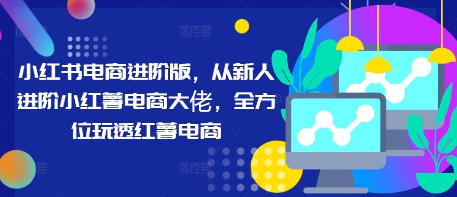 小红书电商进阶版，从新人进阶小红薯电商大佬，全方位玩透红薯电商-宇文网创