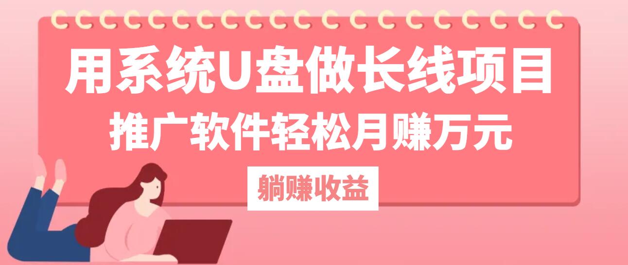 用系统U盘做长线项目，推广软件轻松月赚万元-宇文网创