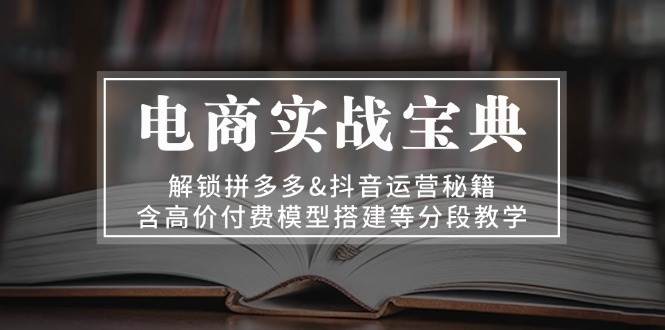 电商实战宝典 解锁拼多多&抖音运营秘籍 含高价付费模型搭建等分段教学-宇文网创