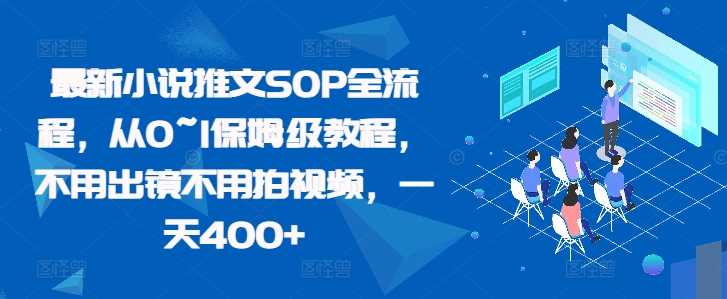 最新小说推文SOP全流程，从0~1保姆级教程，不用出镜不用拍视频，一天400+-宇文网创